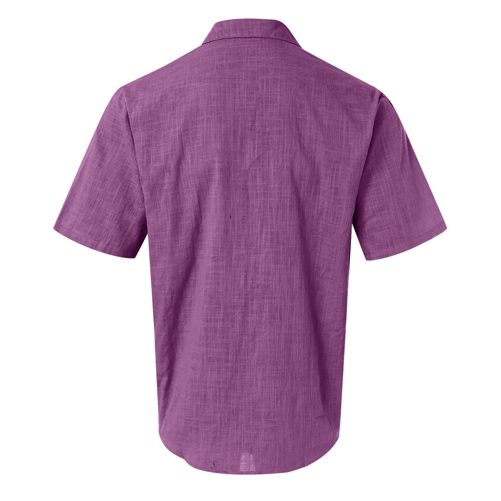 thumbnail image 5 of Camisa de manga corta de lino para hombre 2025: solapa grande, estilo hawaiano, transpirable para la playa y los deportes, 5 of 5